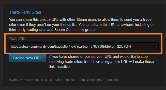 Steam how to find trade URL - free CSGO skins